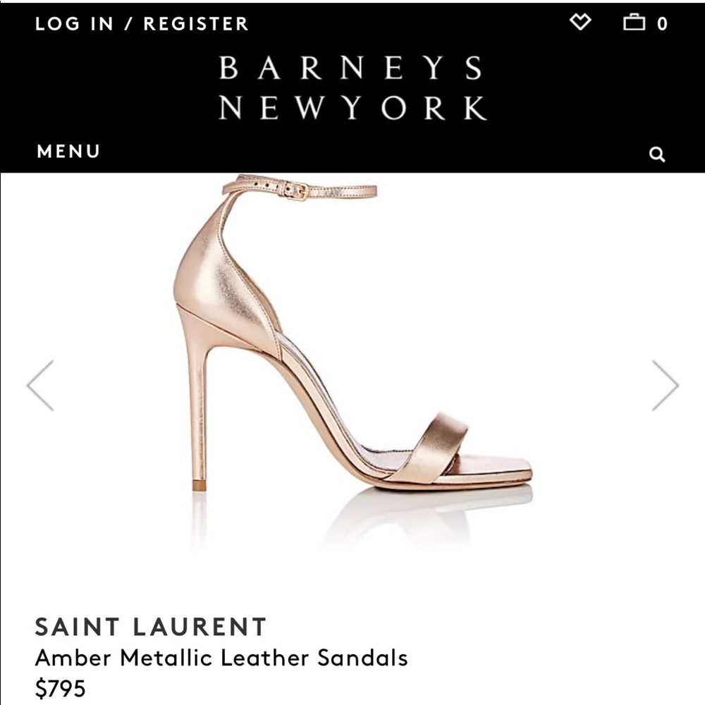 YSL Amber metallic leather sandals